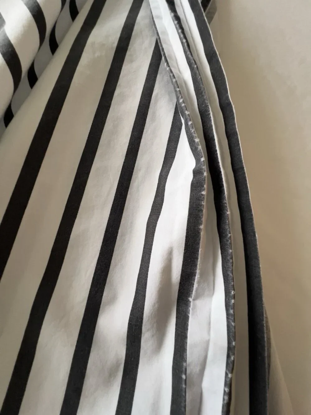 FULL FLAT Sheet Black White Stripe 100% Cotton Pirate LAND Of NOD 81